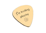 I’m Feeling Plucky Bronze Guitar Pick