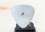 Aluminum Guitar Pick Handmade with Music Note