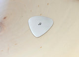 Aluminum Guitar Pick Handmade with Music Note