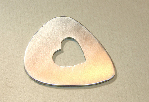 Heart shaped guitar pick in aluminum for you to personalize – Nici's Picks