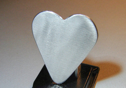 Guitar Pick Heart Handmade from Aluminum Customize Me