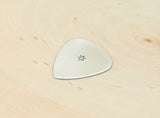 Guitar Pick Handmade from Aluminum Shinning Sun Design