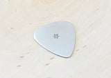 Guitar Pick Handmade from Aluminum Shinning Sun Design