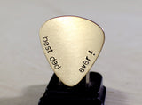 Bronze Guitar Pick handmade for the Best Dad Ever