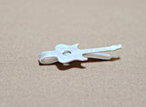 Guitar shaped tie bar handmade from aluminum