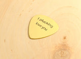 I plucking love you brass guitar pick