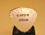 Carpe diem bronze guitar pick