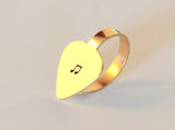Bronze Thumb Pick with Music Note – Finger and Thumb Style Guitar Pick
