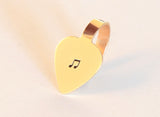 Bronze Thumb Pick with Music Note – Finger and Thumb Style Guitar Pick