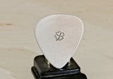 Clover Guitar Pick Handmade from Aluminum with luck of the Irish