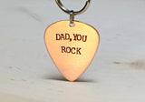 Dad Guitar Pick Copper Key Chain for a Rocking Fathers Day