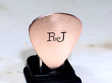 Personalized Copper Guitar Pick with your Initials
