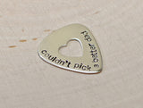 Couldnt pick a better dad sterling silver guitar pick