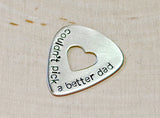Couldnt pick a better dad sterling silver guitar pick