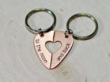 Guitar pick couples keychain or necklace for rocking out the love