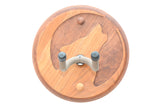 Coyote and Moon Guitar Wall Hanger Handcrafted in Cherry Wood