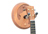 Coyote and Moon Guitar Wall Hanger Handcrafted in Cherry Wood