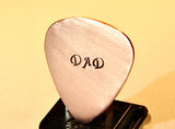 Guitar Pick Handmade for Dad or Fathers Day in Copper