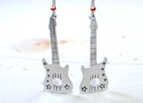 Guitar dangle earrings handmade to rock out