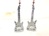 Guitar dangle earrings handmade to rock out