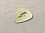 Lightening bolt sterling silver guitar pick