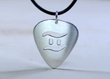 Sterling Silver Guitar Pick Pendant with Personalized Zodiac Cut Out