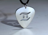 Sterling Silver Guitar Pick Pendant with Personalized Zodiac Cut Out