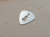 Guitar Pick Sterling Silver with Guitar Cut Out