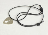 Guitar Pick Bronze Necklace with Handsawed Guitar Cut Out and Space to Personalize