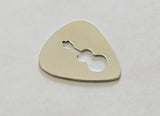 Guitar Pick Handmade from Aluminum with Guitar Cut Out from the Pick Hall of Fame
