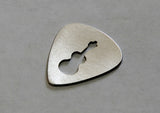 Guitar Pick Handmade from Aluminum with Guitar Cut Out from the Pick Hall of Fame