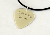 Copy of I Pick You to Infinity Sterling Silver Guitar Pick Necklace