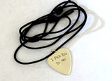 Copy of I Pick You to Infinity Sterling Silver Guitar Pick Necklace