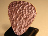 Copper Guitar Pick with Hammered Angry Punk Texture