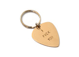 I Pick You Bronze Guitar Pick Keychain