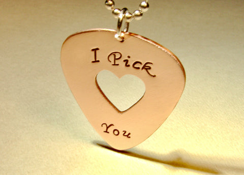 I pick you guitar pick necklace new arrivals