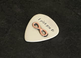 Sterling Silver Guitar Pick with Brazed Copper Infinity for an Everlasting I Pick You