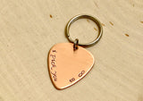 I Pick You to Infinity Copper Guitar Pick Keychain