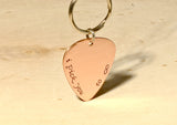 I Pick You to Infinity Copper Guitar Pick Keychain