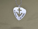 Refuse to sink guitar pick necklace