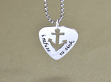 Refuse to sink guitar pick necklace