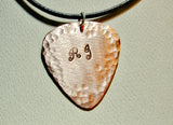 Personalized Copper Guitar Pick Necklace
