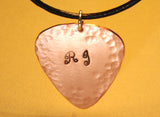 Personalized Copper Guitar Pick Necklace