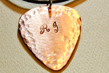 Personalized Copper Guitar Pick Necklace