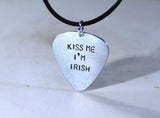 Guitar Pick Pendant Kiss Me I am Irish Saint Patricks Day Collection