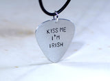 Guitar Pick Pendant Kiss Me I am Irish Saint Patricks Day Collection