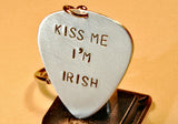 Kiss Me I am Irish Guitar Pick Keychain