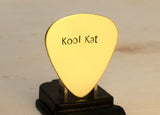 Kool Kat Brass Guitar Pick Handmade for Groovy Vibes