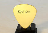 Kool Kat Brass Guitar Pick Handmade for Groovy Vibes