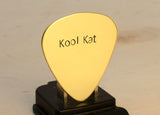 Kool Kat Brass Guitar Pick Handmade for Groovy Vibes